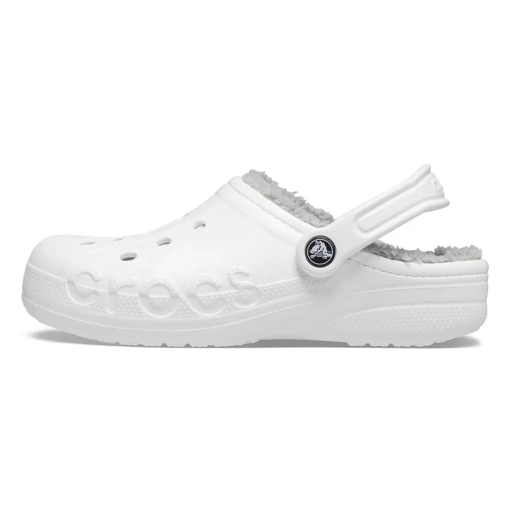 Baya Lined Clog - White/Light Grey