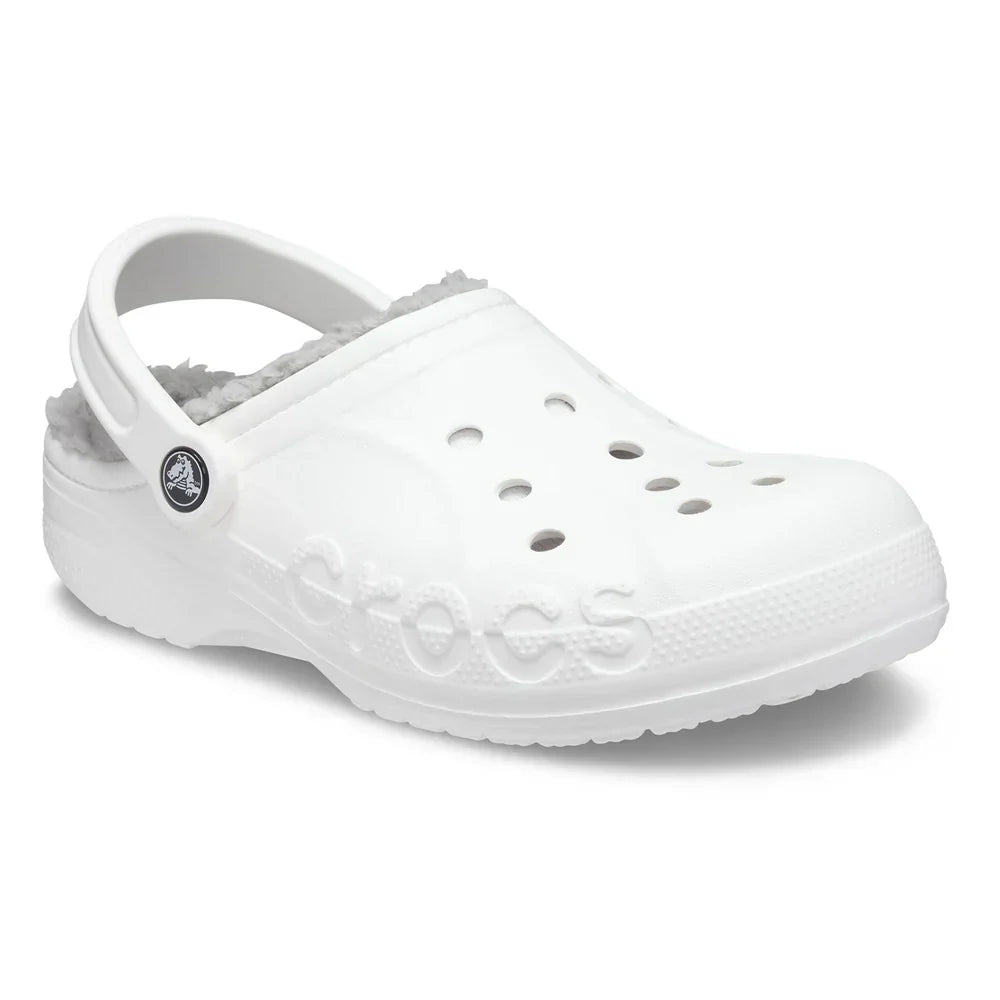 Baya Lined Clog - White/Light Grey
