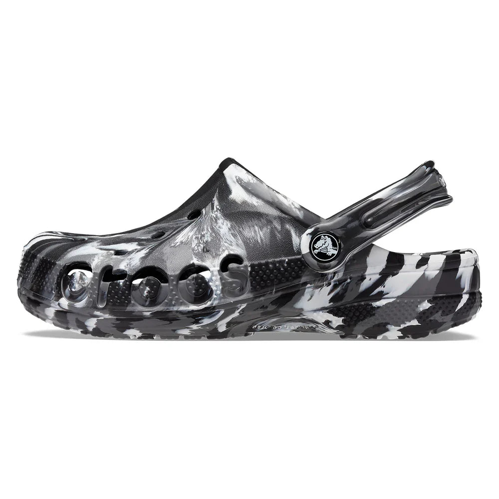 Baya Marbled Clog - Black/White