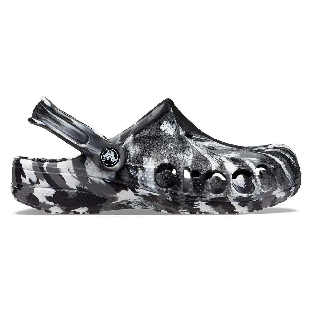 Baya Marbled Clog - Black/White