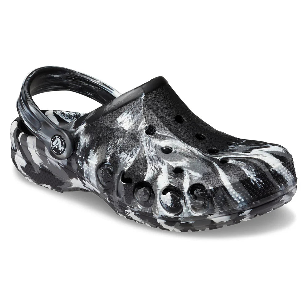 Baya Marbled Clog - Black/White
