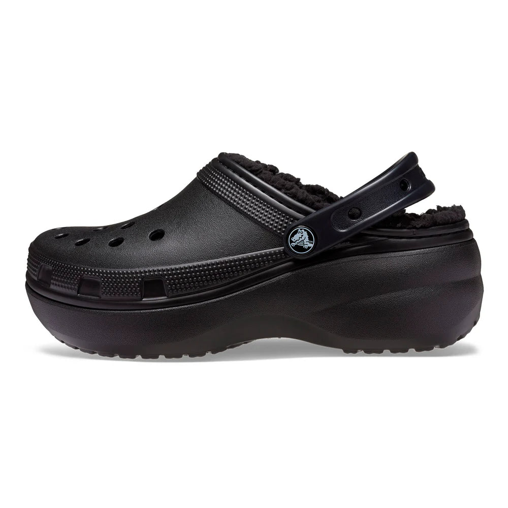 Classic Platform Lined Clog Womens - Black