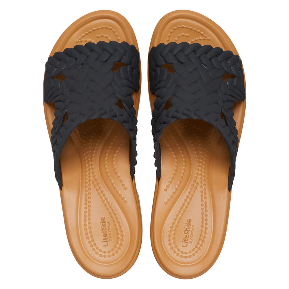 Brooklyn Woven Slide Heel - Black