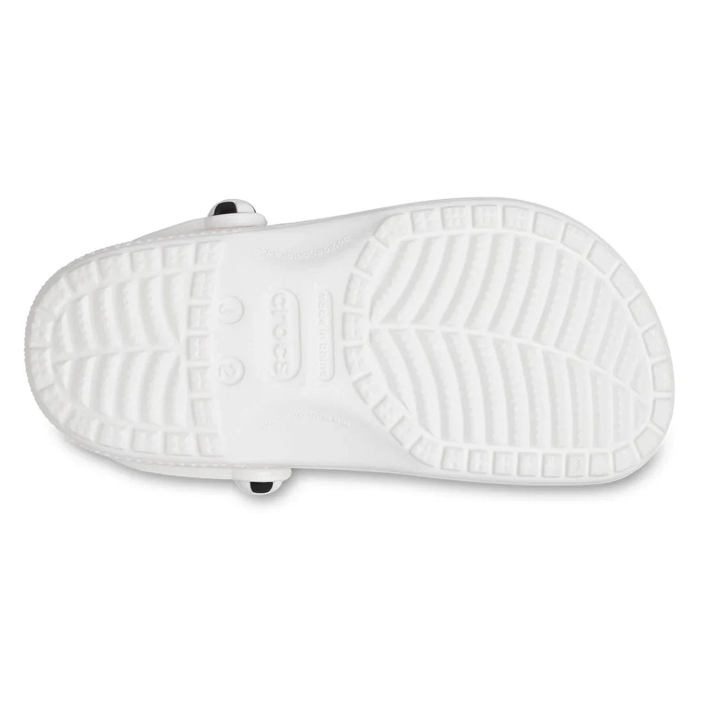Classic Soccer Ball Clog Kids (Age 5+) - White/Black