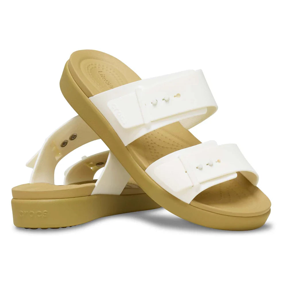 Brooklyn Buckle Low Sandal - ChalkTan