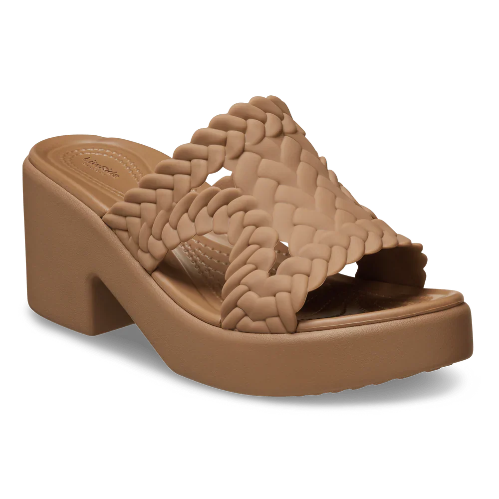 Brooklyn Woven Slide Heel - Sepia