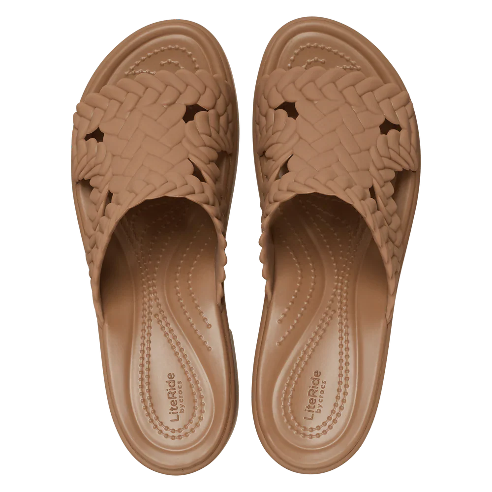 Brooklyn Woven Slide Heel - Sepia