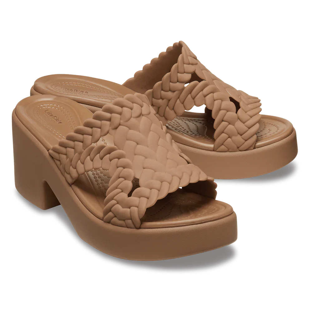 Brooklyn Woven Slide Heel - Sepia