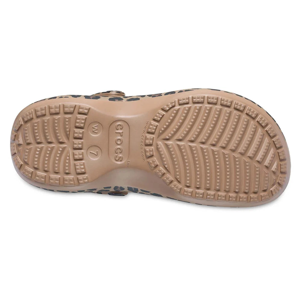 Classic Platform Animal Clog - Sepia/Leopard