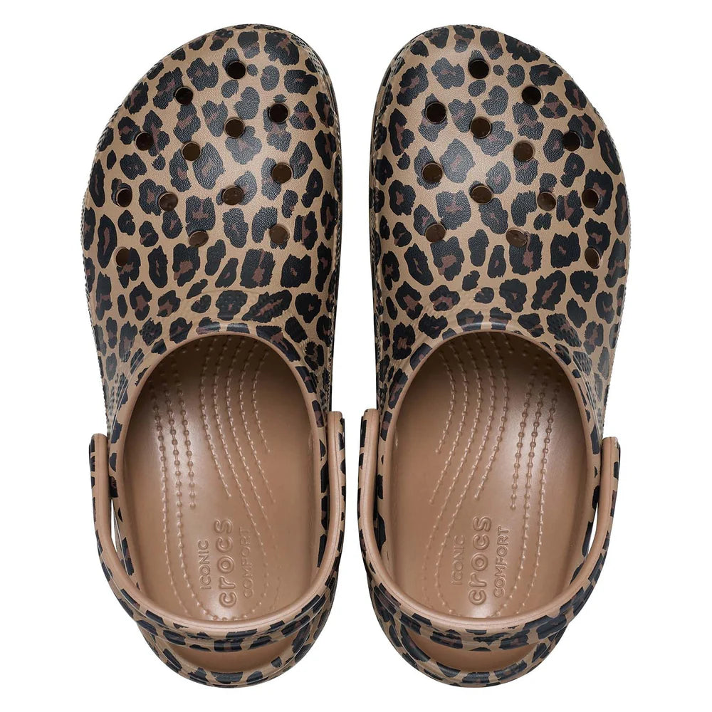 Classic Platform Animal Clog - Sepia/Leopard