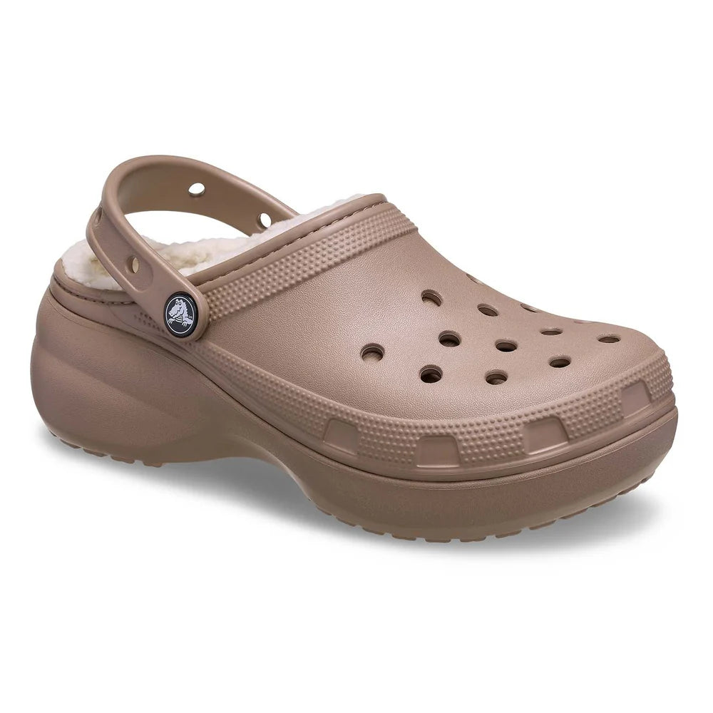 Classic Platform Lined Clog Womens - Latte