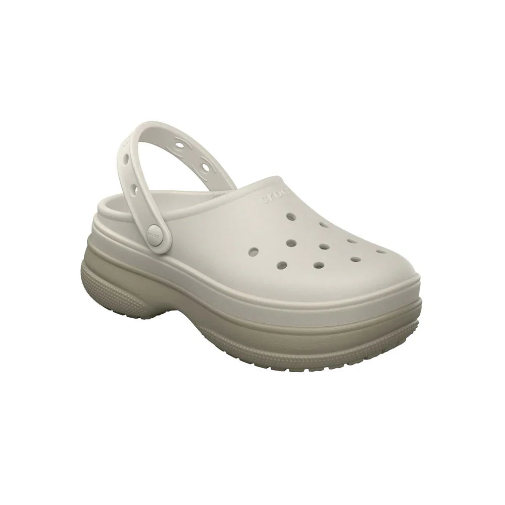 Classic Stacked Clog - Chalk