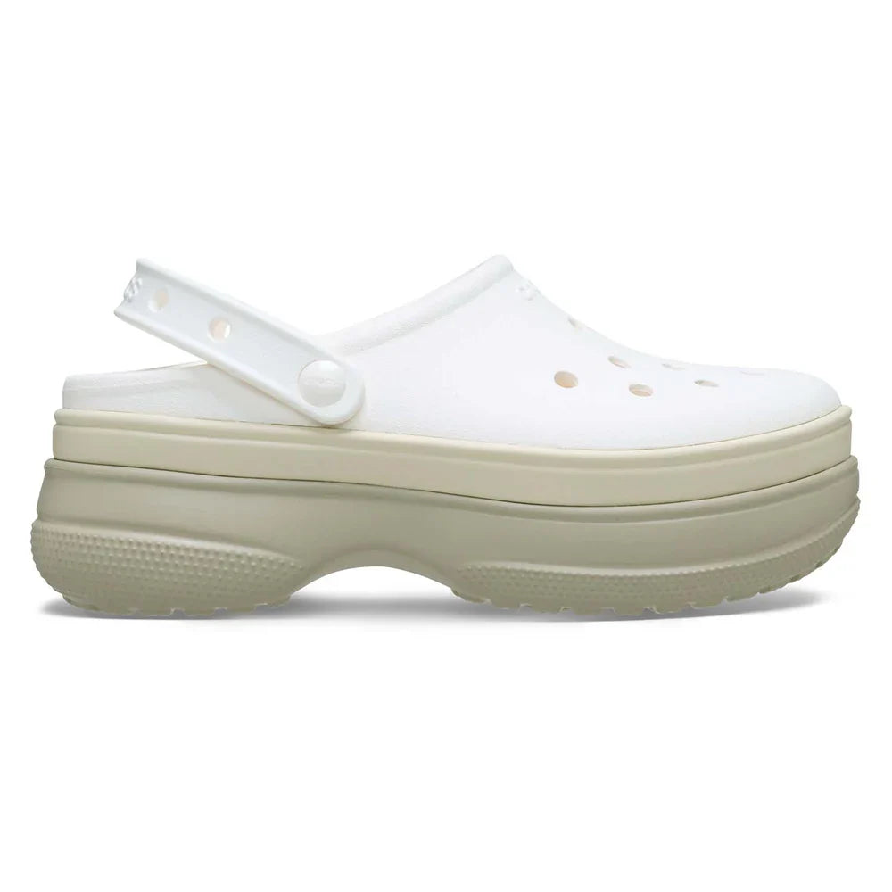 Classic Stacked Clog - Chalk
