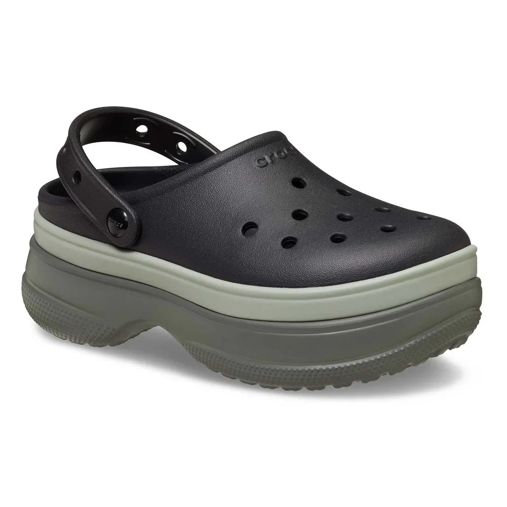 Classic Stacked Clog - Black