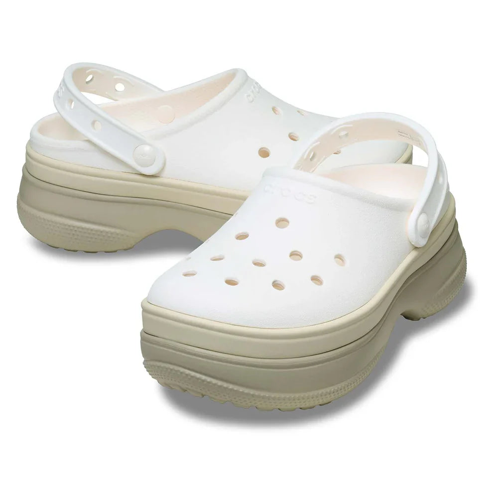 Classic Stacked Clog - Chalk