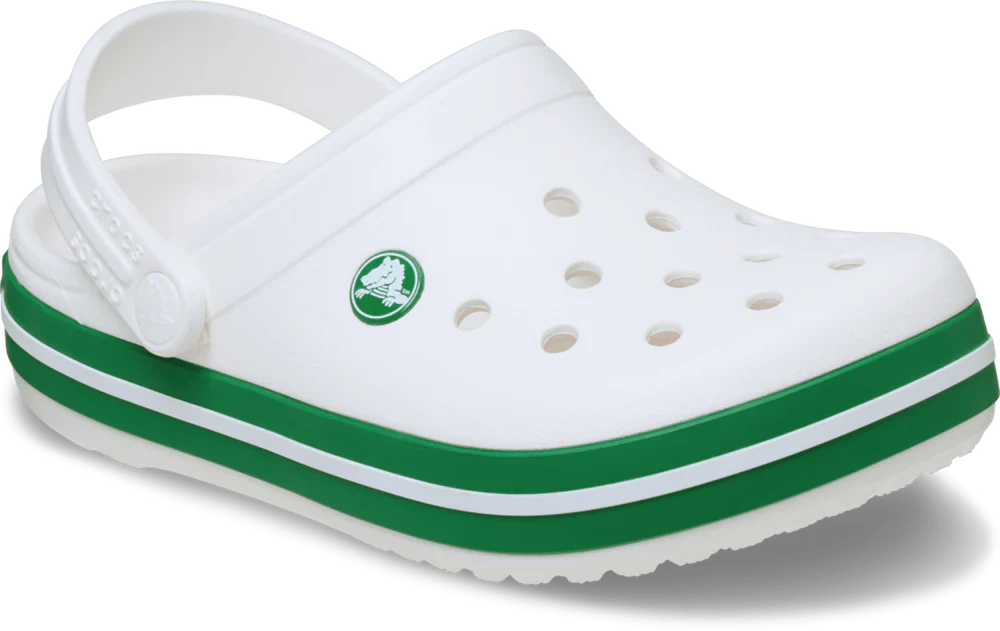 Crocband Clog Kids (Age 5+) - White/Green Ivy