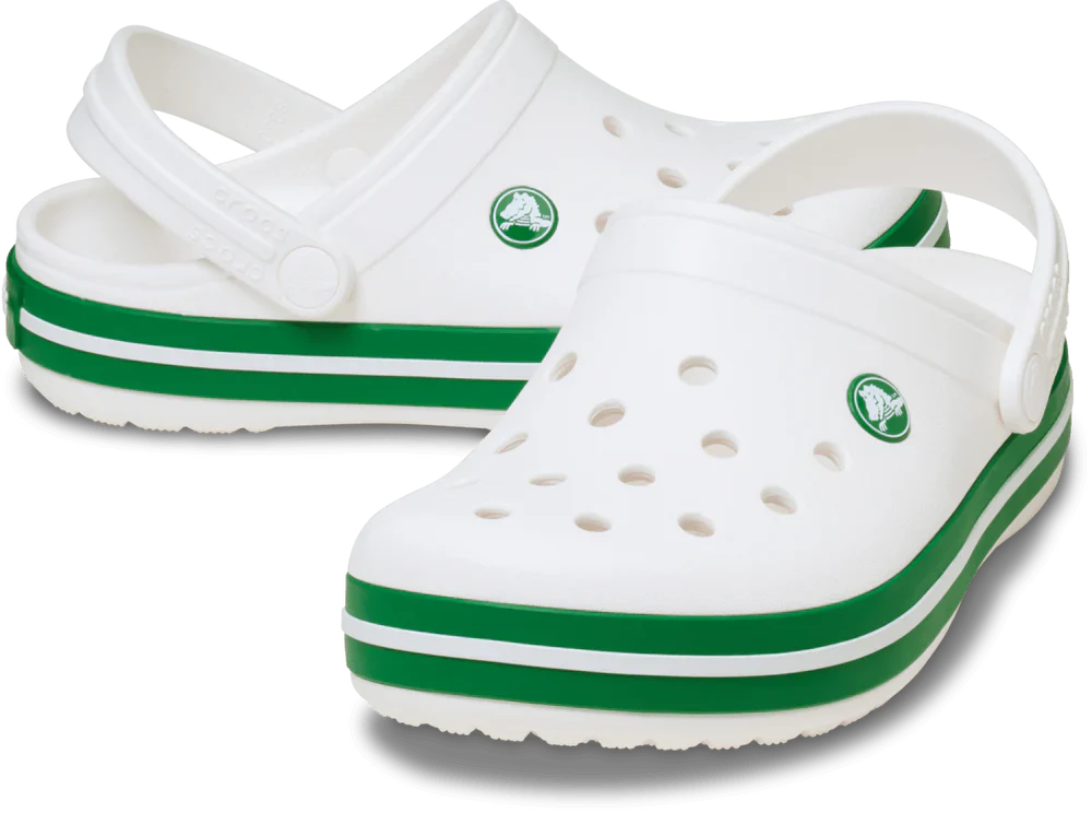 Crocband Clog Kids (Age 5+) - White/Green Ivy