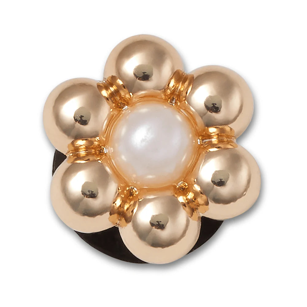 Gold and Pearl Tiny Flower Jibbitz